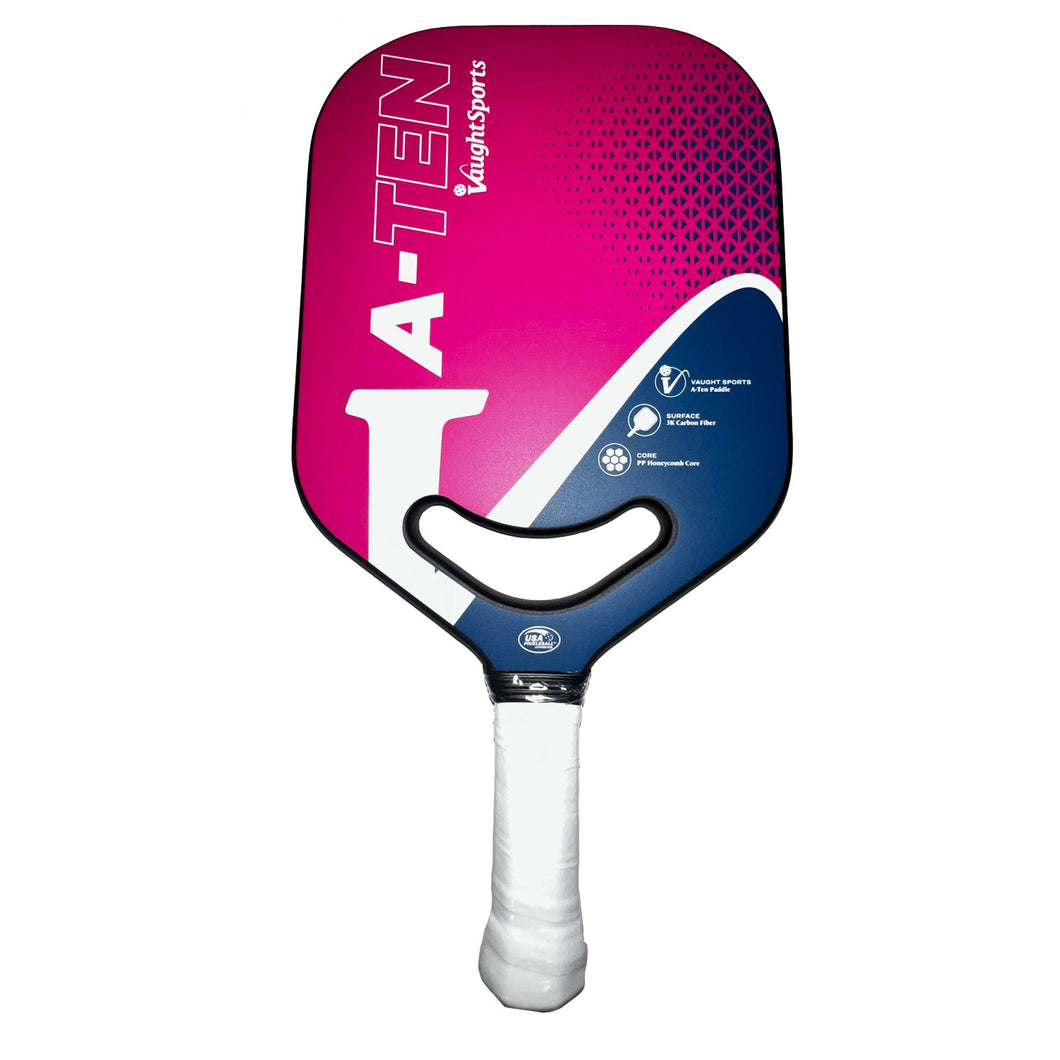 Vaught Sports A-Ten Pickleball Paddle - Pink/Navy/4 3/8