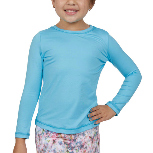 Sofibella UV Long Sleeve Girls Tennis Shirt - Baby Boy Blue/L