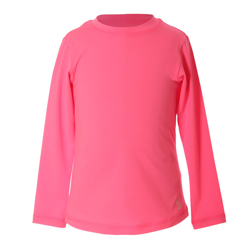 Sofibella UV Long Sleeve Girls Tennis Shirt - Neon Pink/L
