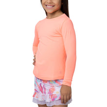 Load image into Gallery viewer, Sofibella UV Long Sleeve Girls Tennis Shirt - Sorbet/XL
 - 5