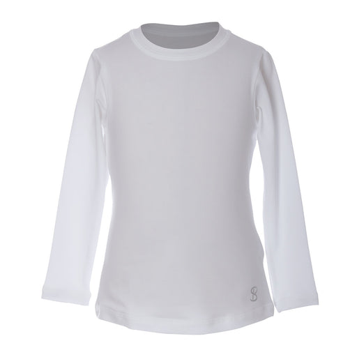 Sofibella UV Long Sleeve Girls Tennis Shirt - White/XL
