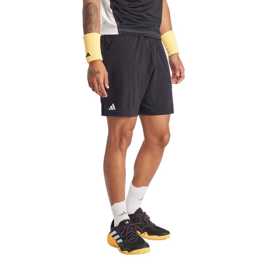 Adidas Ergo 7 Inch Mens Black Tennis Shorts - Black/XL