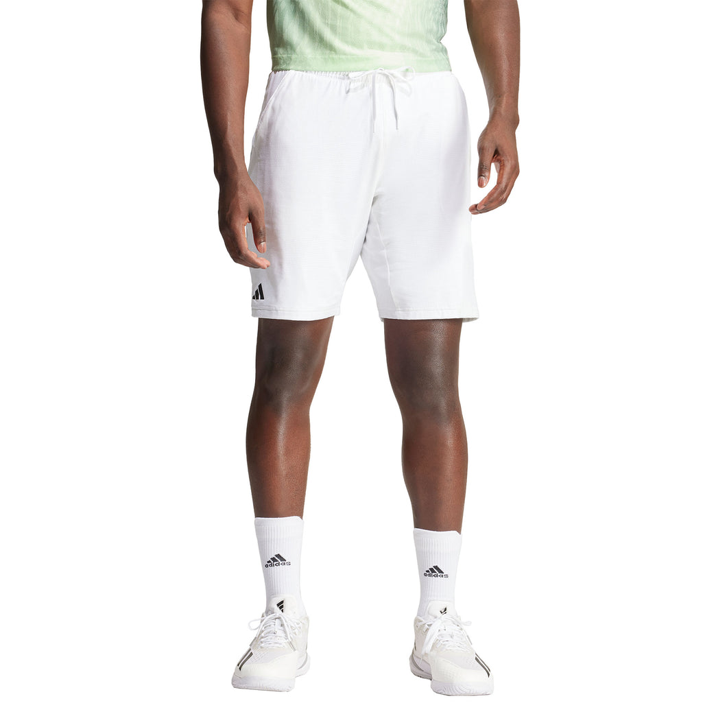 Adidas Ergo 7 Inch Mens White Tennis Shorts - White/XL