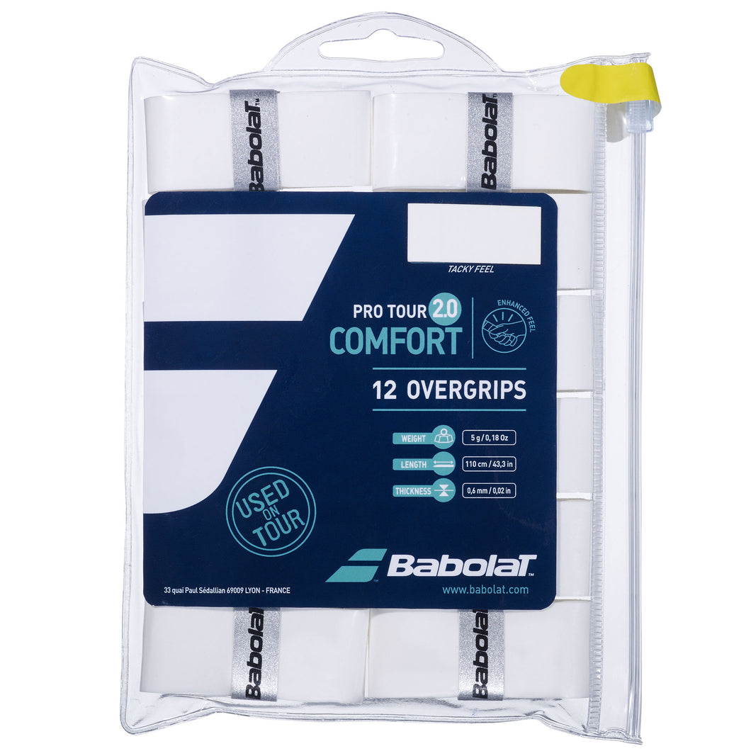 Babolat Pro Tour 2.0 White 12-Pack Overgrip - White