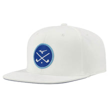 Load image into Gallery viewer, Mizuno Crossed Clubs Snapback Hat - White/One Size
 - 5