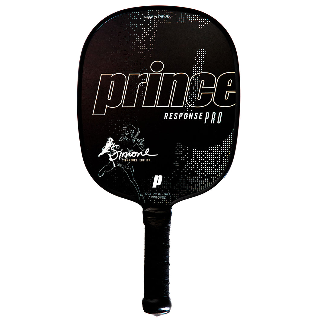 Prince Response Pro SJ Ed Lightweight PB Paddle - Black/4 3/8/7.4-7.8 OZ