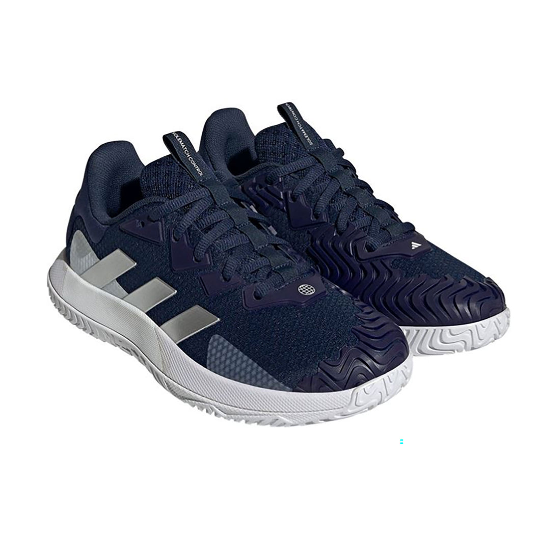 Adidas SoleMatch Control Mens Tennis Shoes 1 - Navy/Slvr/White/D Medium/16.0