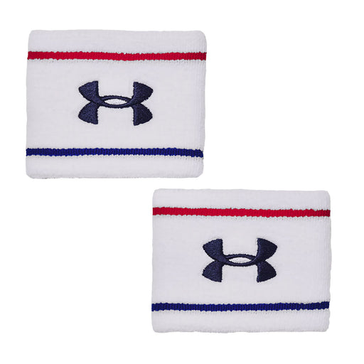 Under Armour Striped Performance Terry Wristband - White/Grey/Navy