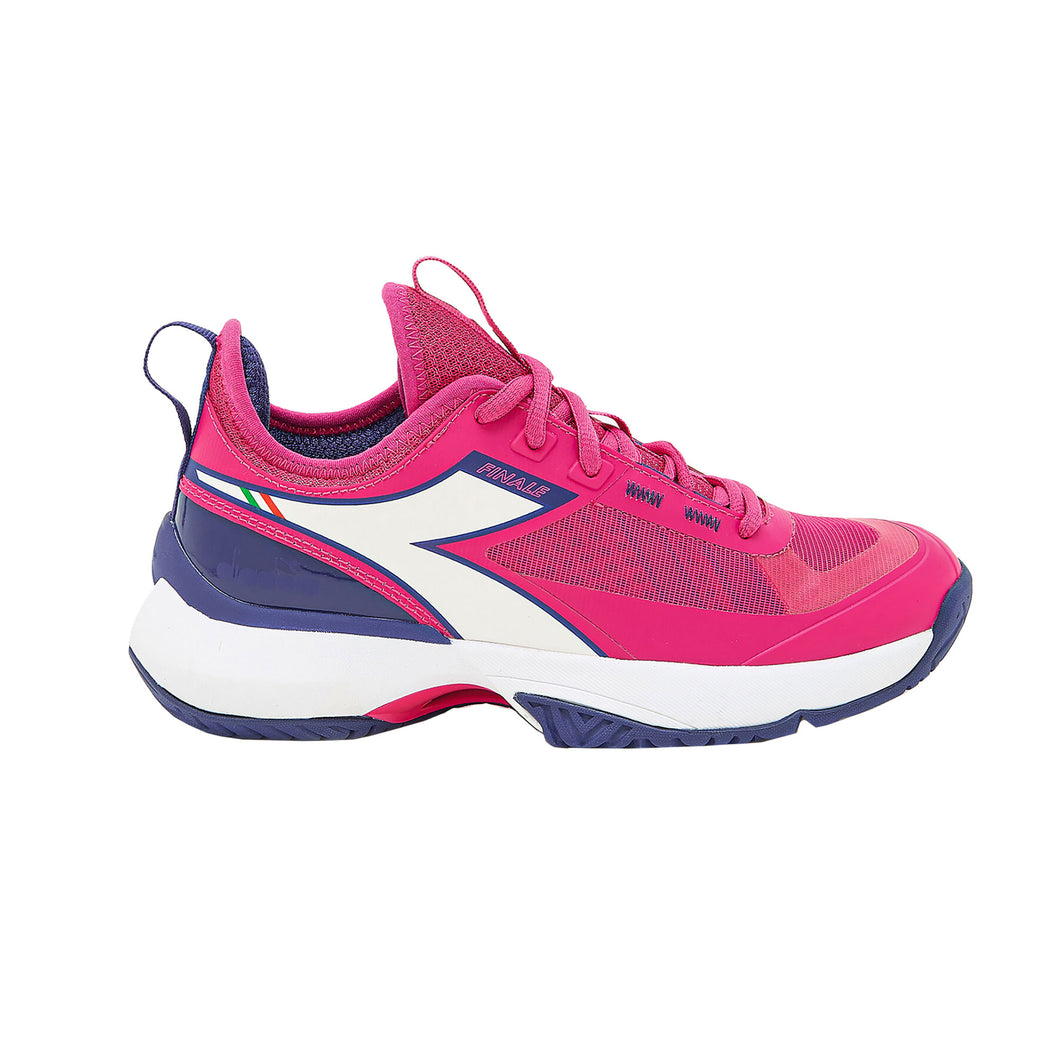 Diadora Finale AG W Tennis Shoes 2023 - Pink/White/Blue/B Medium/10.5