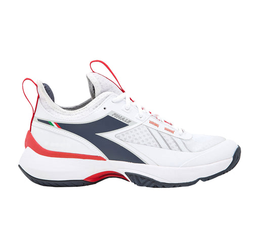 Diadora Finale AG Mens Tennis Shoes 2023 - White/Blue/Red/D Medium/13.0