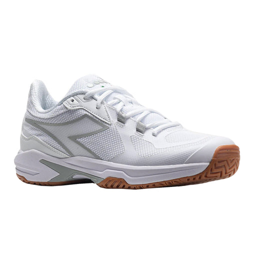 Diadora Trofeo 2 Indoor Mens Tennis Shoes - White/Silver/D Medium/14.0