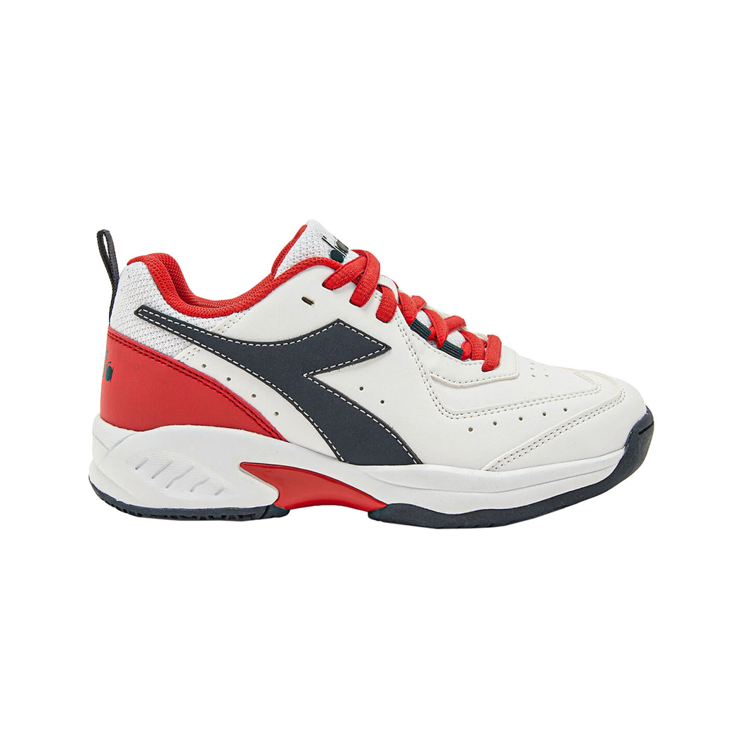 Diadora Jr. S. Challenge 5 SL Tennis Shoes - White/Blue/Red/M/6.0