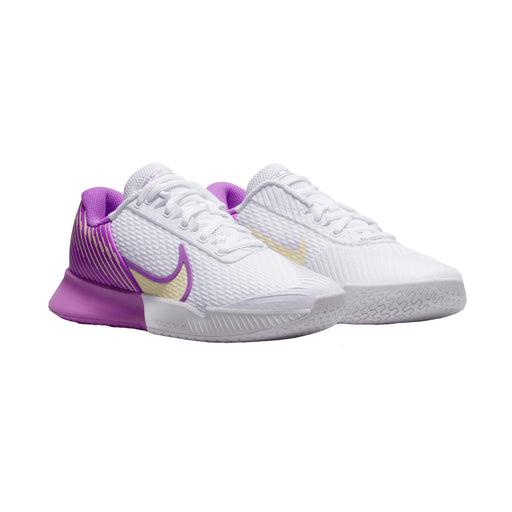 NikeCourt Air Zoom Vapor Pro 2 Womens Tennis Shoes - WHT/CITRON 100/B Medium/12.0