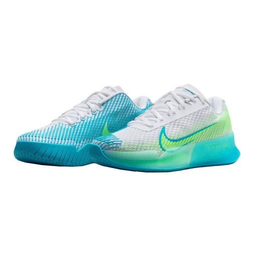 NikeCourt Air Zoom Vapor 11 Womens Tennis Shoes - WHITE/TEAL 104/B Medium/10.0