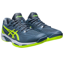Load image into Gallery viewer, Asics Solution Speed FF 2 Clay M Tennis Shoes 2023 - Blue/Hazard Grn/D Medium/13.0
 - 1