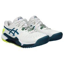 Load image into Gallery viewer, Asics GEL Resolution 9 Mens Tennis Shoes - White/Res Teal/2E WIDE/12.0
 - 20