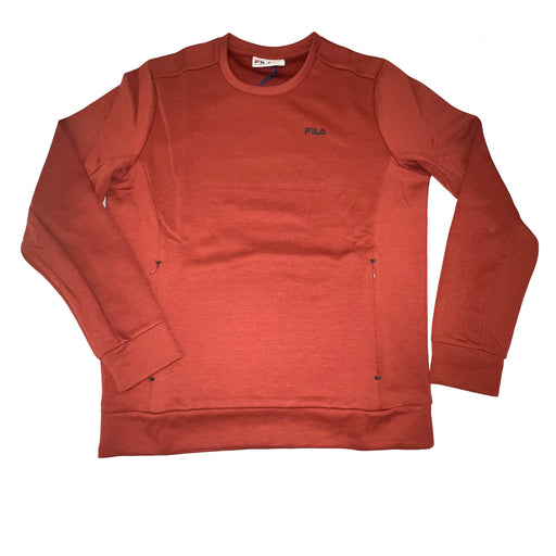 FILA Emry Mens Long Sleeve Crewneck Sweater - RUST 255/XXL