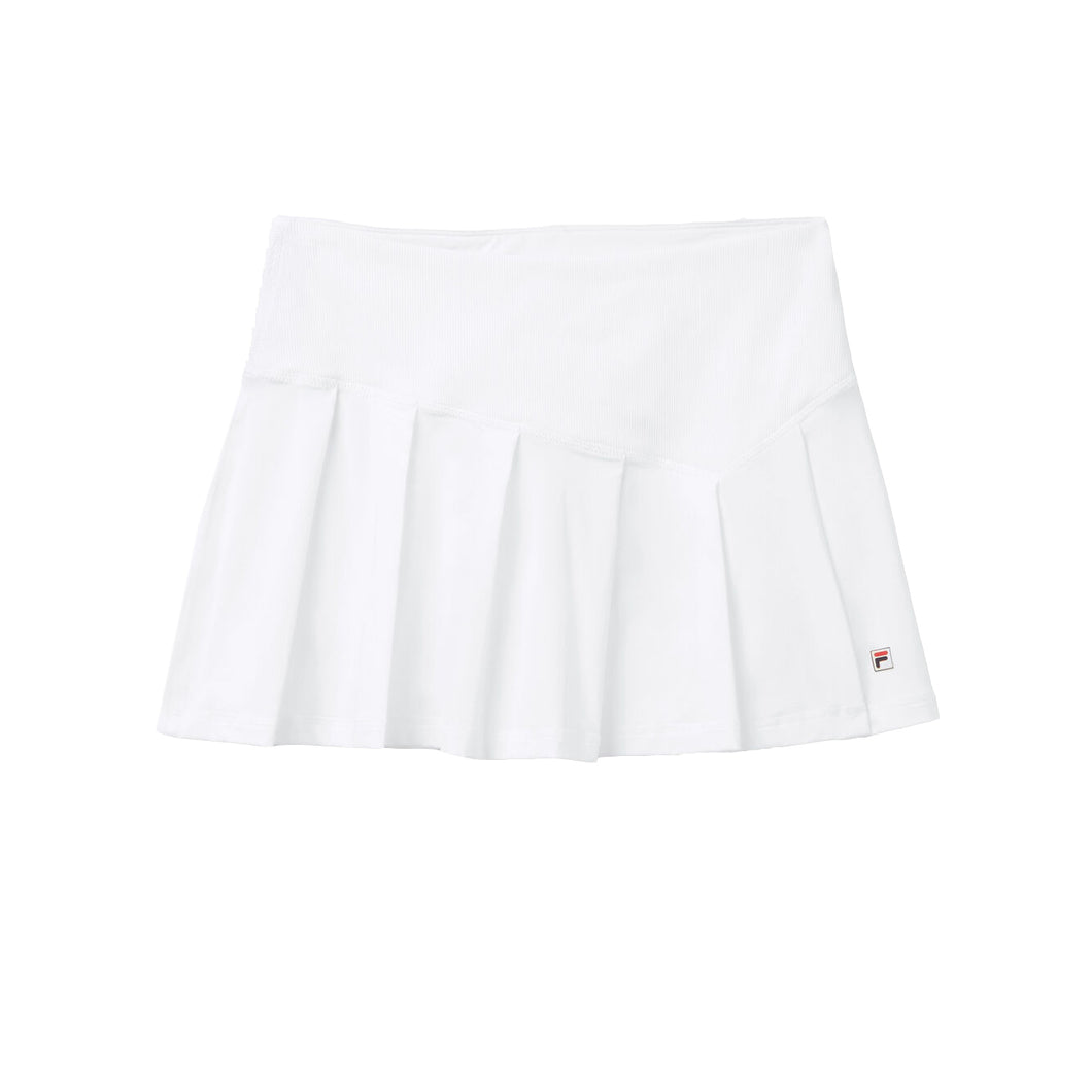 FILA Baseline 13.5 Inch Womens Tennis Skirt - WHITE 100/XL