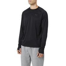 Load image into Gallery viewer, FILA Jazam Long Sleeve Mens Tennis Shirt - BLACK 001/XL
 - 1