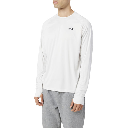 FILA Jazam Long Sleeve Mens Tennis Shirt - CLOUD 036/XXL