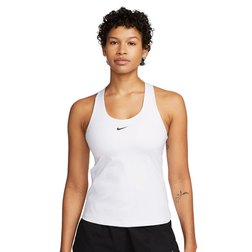 Nike Swoosh Womens Padded Bra Tennis Tank - WHITE 100/M