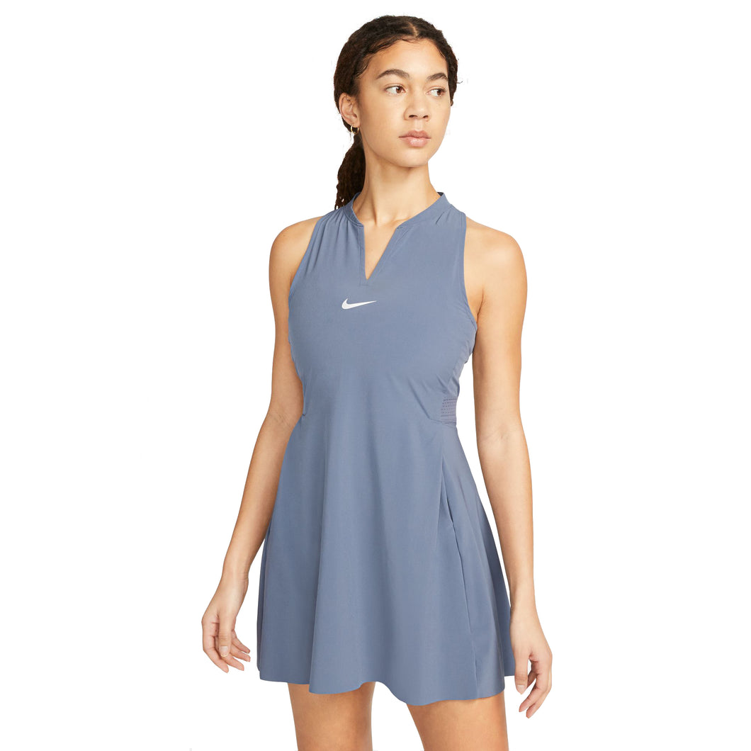 Nike DRI-Fit Advantage Womens Tennis Dress - DIFFUSE BLU 491/M