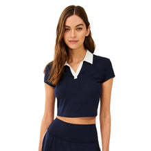Load image into Gallery viewer, Splits59 Airweight Crop Womens Tennis Polo - Indigo/White/L
 - 1