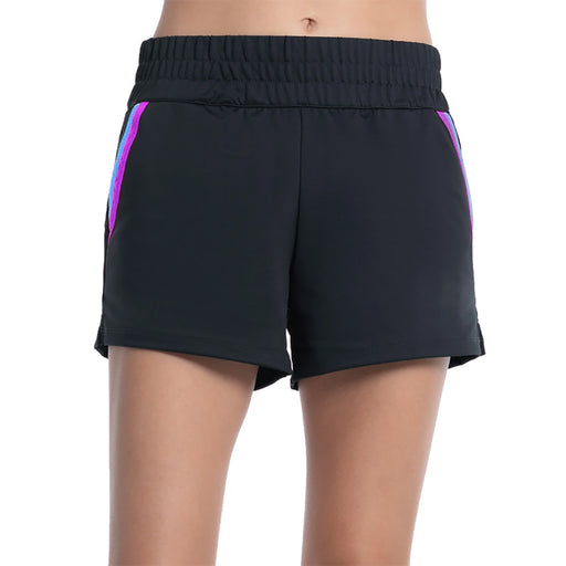 Lucky In Love Throwback Womens Tennis Shorts - BLACK 001/L