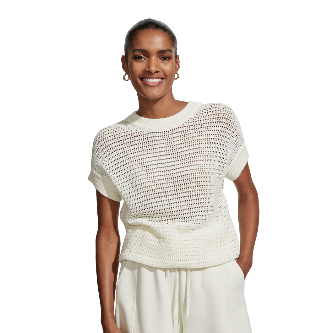 Varley Corvallis Knit Womens Sweater Shirt - Egret/L