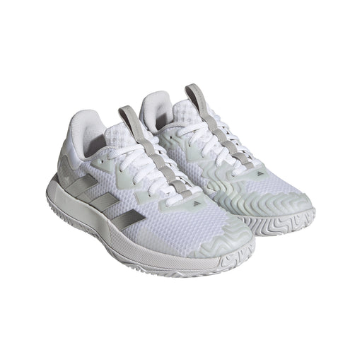 Adidas SoleMatch Control Womens Tennis Shoes - White/Slvr/Grey/B Medium/11.5