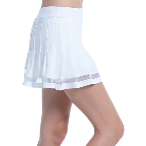 Lucky In Love Vintage Pleat 13.5 W Tennis Skirt - WHT/SILVER 135/XL