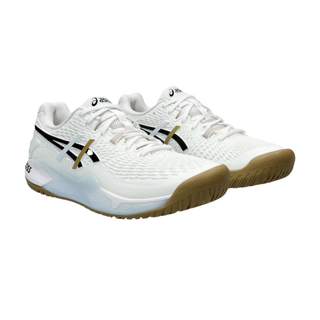 Asics GEL Resolution 9 Limited Mens Tennis Shoes - White/Black/D Medium/12.5