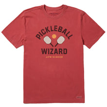 Load image into Gallery viewer, Life Is Good Pickleball Wizard Mens Shirt - Faded Red/XXL
 - 1