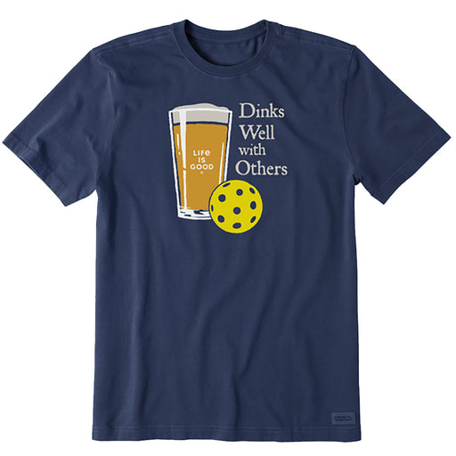 Life Is Good Clean Dinks Well Beer Mens Shirt - Darkest Blue/XXL