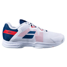 Load image into Gallery viewer, Babolat SFX3 All Court Mens Tennis Shoes - 13.0/WHT/E.BLUE 1005/D Medium
 - 2