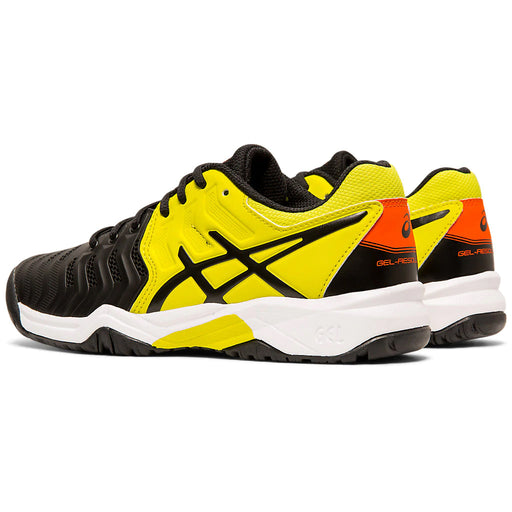 Asics Gel Resolution 7 GS Black Yelo Juniors Shoes