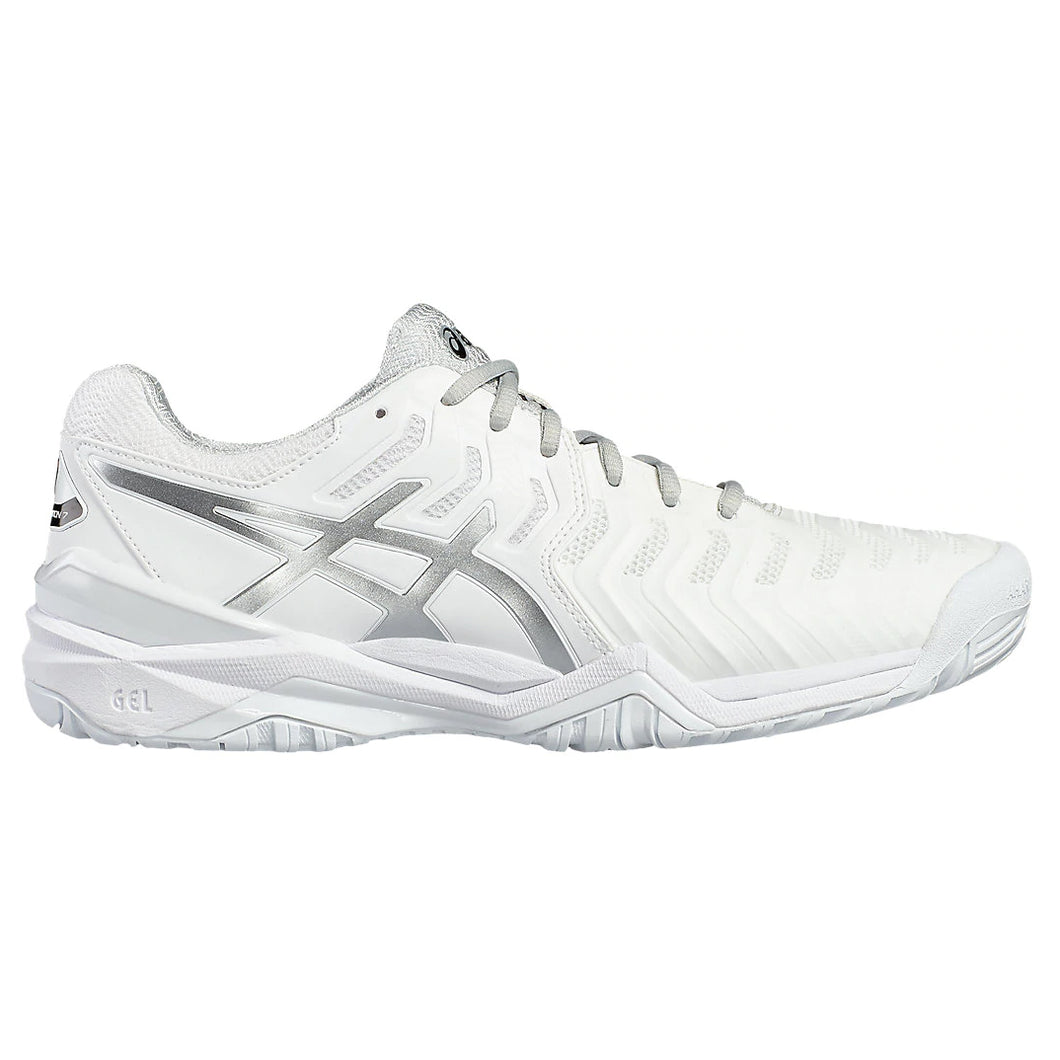 Asics Gel Resolution 7 White Mens Tennis Shoes - 0193 WHITE/SIL/13.0